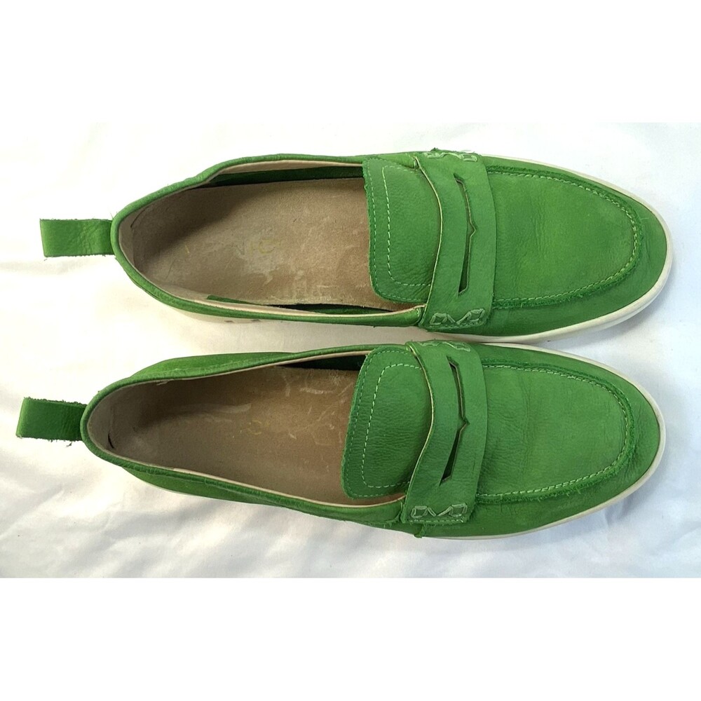 Vionic Uptown Green Leather Penny Loafers Platform Women's Size 9.5 - Picture 8 of 10